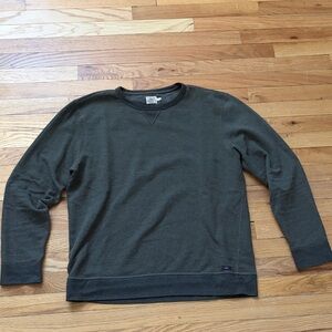 Faherty Brand mens crewneck sweater sz large olive green